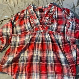 Torrid plaid blouse